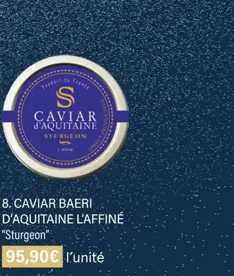 Monoprix Sturgeon caviar baeri d’aquitaine l’affiné offre