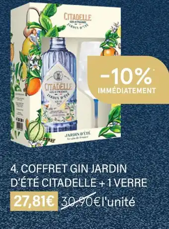 Monoprix Coffret gin jardin d’été citadelle + 1 verre offre