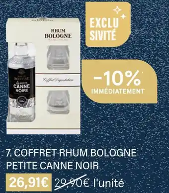 Monoprix Coffret rhum bologne petite canne noir offre