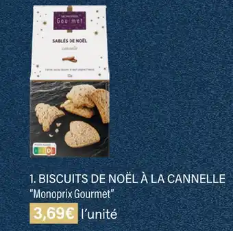 Monoprix Monoprix gourmet biscuits de noël à la cannelle offre