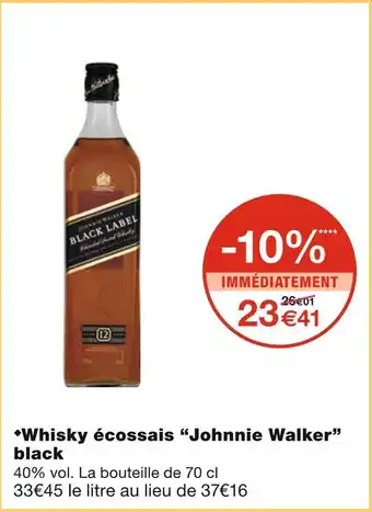 Monoprix Johnnie walker whisky écossais black offre