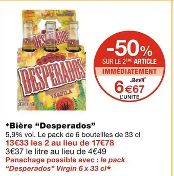 Monoprix Desperados bière offre