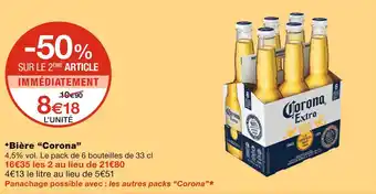 Monoprix Corona bière offre