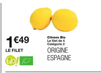 Monoprix Citrons bio offre
