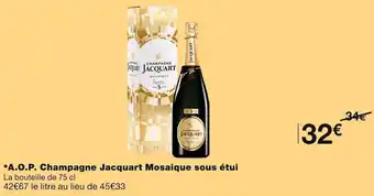 Monoprix Jacquart a.o.p. champagne mosaique sous étui offre