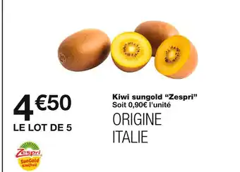 Monoprix Zespri kiwi sungold offre