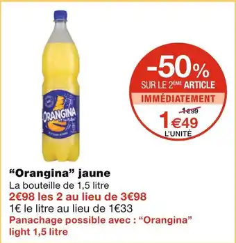 Monoprix Orangina “orangina” jaune offre