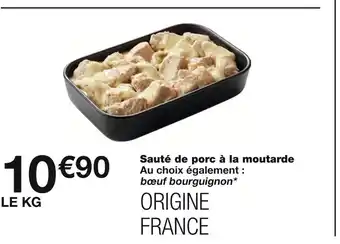 Monoprix Sauté de porc à la moutarde offre