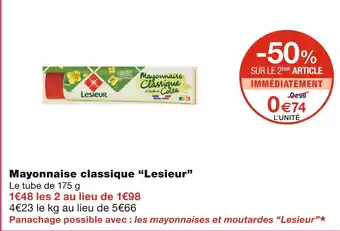Monoprix Lesieur mayonnaise classique offre
