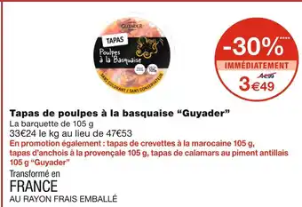Guyader tapas de poulpes à la basquaise