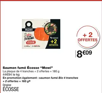 Monoprix Mowi saumon fumé écosse offre