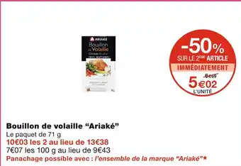 Monoprix Ariaké bouillon de volaille offre
