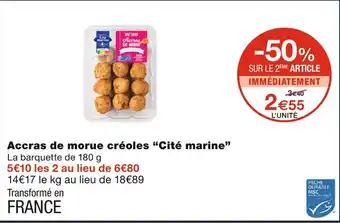 Cité marine accras de morue créoles