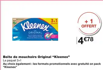 Monoprix Kleenex boîte de mouchoirs original offre