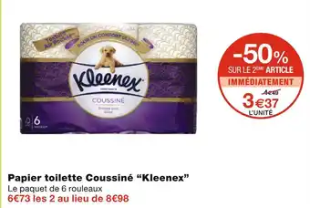 Monoprix Kleenex papier toilette coussiné offre