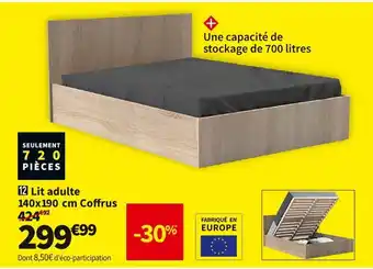 Conforama Lit adulte 140x190 cm coffrus offre