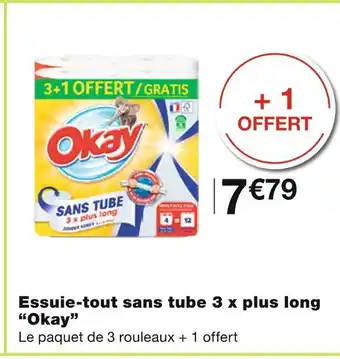 Monoprix Okay essuie-tout sans tube 3 x plus long offre