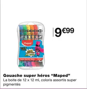 Monoprix Maped gouache super héros offre