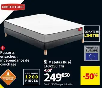 Conforama Black friday matelas ressorts ensachés rusé offre