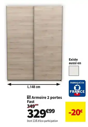 Conforama Armoire 2 portes fast fast 2 l150 offre