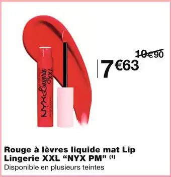 Monoprix Nyx pm rouge à lèvres liquide mat lip lingerie xxl offre