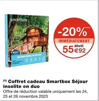 Coffret cadeau smartbox séjour insolite en duo