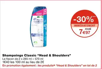 Monoprix Head & shoulders shampoings classic offre
