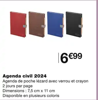 Monoprix Agenda civil 2024 offre