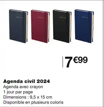 Monoprix Agenda civil 2024 offre