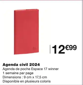 Monoprix Agenda civil 2024 offre