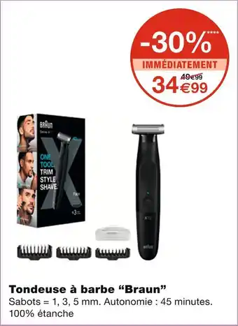 Monoprix Braun tondeuse à barbe offre