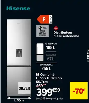 Conforama Hisense réf. combiné rb329n4wdf offre