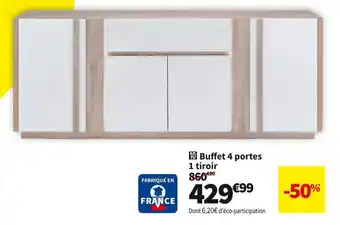Conforama Buffet 4 portes 1 tiroir aston offre