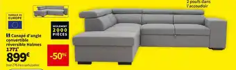 Conforama Canape d'angle convertible reversible holmes offre