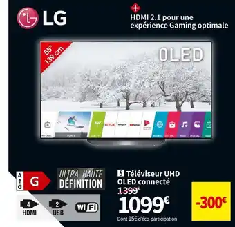 Conforama Lg téléviseur uhd oled connecté oled55b36la offre