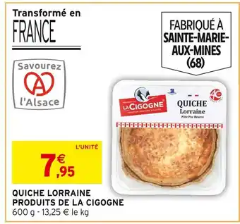 Intermarché Produits de la cigogne quiche lorraine offre