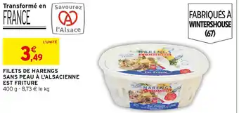 Intermarché Filets de harengs sans peau à l'alsacienne est friture offre