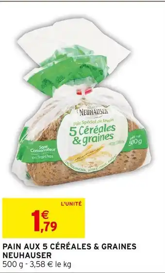 Intermarché Neuhauser pain aux 5 céréales & graines offre