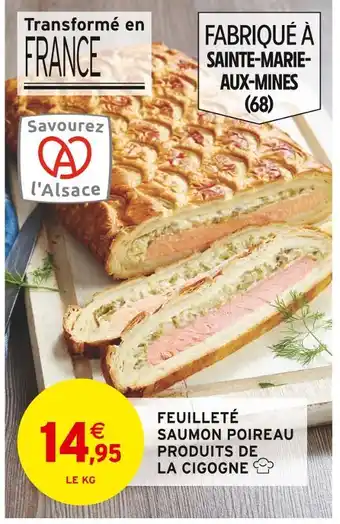 Intermarché Produits de la cigogne feuilleté saumon poireau offre