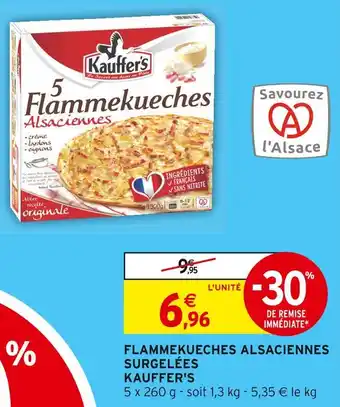 Intermarché Kauffer's flammekueches alsaciennes surgelées offre