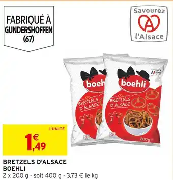 Intermarché Boehli bretzels d'alsace offre