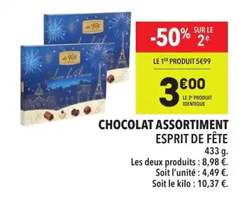 Supeco CHOCOLAT ASSORTIMENT ESPRIT DE FÊTE offre