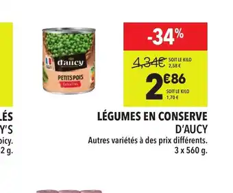 Supeco LÉGUMES EN CONSERVE offre