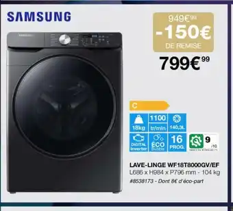 LAVE-LINGE WF18T8000GV/EF