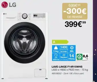 Costco LAVE-LINGE F14R15WHS offre
