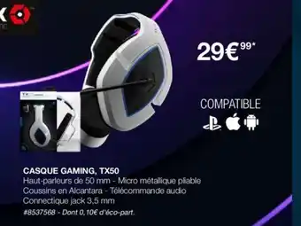 Costco CASQUE GAMING, TX50 offre