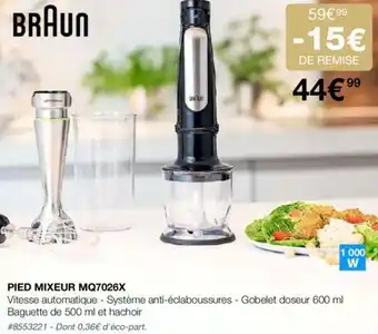 Costco PIED MIXEUR MQ7026X offre
