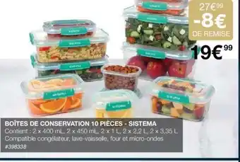 Costco BOÎTES DE CONSERVATION 10 PIÈCES- SISTEMA offre