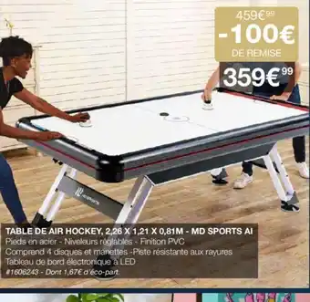 Costco TABLE DE AIR HOCKEY offre
