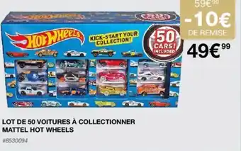 Costco LOT DE 50 VOITURES À COLLECTIONNER MATTEL HOT WHEELS offre